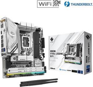 ASRock B860M Steel Legend WiFi LGA 1851 Intel B860 SATA 6Gb/s Intel Core Ultra DDR5 Micro ATX Motherboard