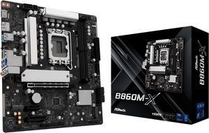 ASRock B860M-X LGA 1851 Intel B860 SATA 6Gb/s Intel Core Ultra DDR5 Micro ATX Motherboard