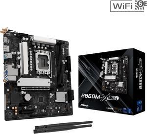 ASRock B860M-X WiFi LGA 1851 Intel B860 SATA 6Gb/s Intel Core Ultra DDR5 Micro ATX Motherboard