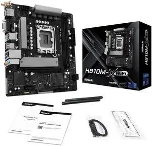 ASRock H810M-X WIFI LGA 1851 Intel H810 Micro ATX Motherboard