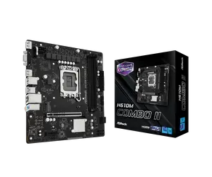 ASRock H610M COMBO II LGA 1700 Intel H610 Micro ATX Motherboard ASRock H610M COMBO II LGA 1700 Intel H610 Micro ATX Motherboard