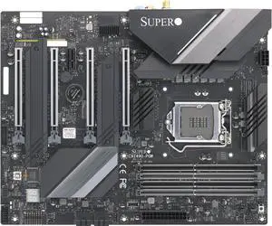 Supermicro MBD-C9Z490-PGW-O, 10th Gen Intel Core CPU Supported, Wi-Fi, Four PCI-e x16, Two M.2 NVMe, USB 3.2 Gen2