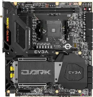 EVGA X570 DARK, 121-VR-A579-KR, AM4, AMD X570, PCIe Gen4, SATA 6Gb/s, 2.5Gb/s LAN, Wi-Fi 6/BT5.2, USB 3.2 Gen2, M.2, EATX, AMD Motherboard EVGA X570 DARK, 121-VR-A579-KR, AM4, AMD X570, PCIe Gen4, SATA 6Gb/s, 2.5Gb/s LAN, Wi-Fi 6/BT5.2, USB 3.2 Gen2, M.2, EATX, AMD Motherboard