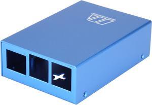 Micro Connectors RAS-PCS03-BL Aluminum Raspberry Pi 3 Model B/B+ Case (Blue)