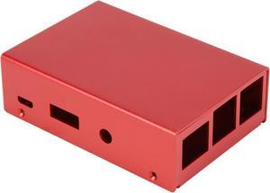 Micro Connectors RAS-03RDPWR-PI Aluminum Raspberry Pi 3 Case for Model B/B+ with UL Approved On/Off Switch 5V/2.5A Power Adapter