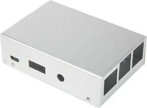 Micro Connectors RAS-03SLPWR-PI Aluminum Raspberry Pi 3 Case for Model B/B+ with UL Approved On/Off Switch 5V/2.5A Power Adapter