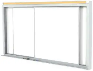Ghent HSM2-48 Horizontal Sliding Porcelain Magnetic Whiteboard - 96" x 48" - White Surface, Anodized Aluminum Frame