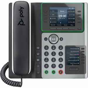 HP Poly E450 IP Phone and PoE enabled, Corded Desktop phone, Black | 89B55AA#ABA