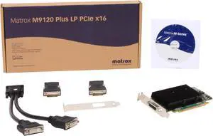 Matrox M9120-E512LPUF 512MB GDDR2 PCI Express x16 Low Profile Graphics Card Matrox M9120-E512LPUF 512MB GDDR2 PCI Express x16 Low Profile Graphics Card