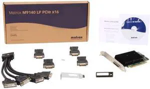 Matrox M9140-E512LAF 512MB GDDR2 PCI Express x16 Low Profile Graphics Card Matrox M9140-E512LAF 512MB GDDR2 PCI Express x16 Low Profile Graphics Card