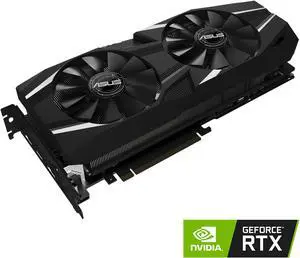 ASUS GeForce RTX 2080 Overclocked 8G GDDR6 Dual-Fan Edition VR Ready HDMI DP 1.4 USB Type-C Graphics Card (DUAL-RTX2080-O8G)