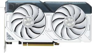 ASUS Dual GeForce RTX 4060 OC White Edition 8GB GDDR6 (PCIe 4.0, 8GB GDDR6, DLSS 3, HDMI 2.1a, DisplayPort 1.4a, 2.5-slot design, Axial-tech fan design, 0dB technology) DUAL-RTX4060-O8G-WHITE