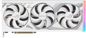 ASUS ROG Strix GeForce RTX 4080 SUPER White OC Edition Gaming Graphics Card (PCIe 4.0, 16GB GDDR6X, DLSS 3, HDMI 2.1a, DisplayPort 1.4a, Vapor Chamber) ROG-STRIX-RTX4080S-O16G-WHITE