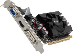 MSI GeForce GT 610 2GB DDR3 PCI Express 2.0 x16 Low Profile Ready Graphics Card N610GT-MD2GD3/LP MSI GeForce GT 610 2GB DDR3 PCI Express 2.0 x16 Low Profile Ready Graphics Card N610GT-MD2GD3/LP
