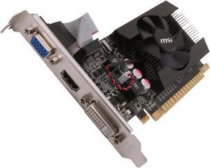 MSI GeForce GT 610 1GB DDR3 PCI Express 2.0 x16 Video Card N610GT-MD1GD3/LP