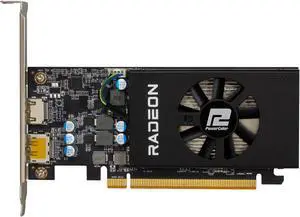 PowerColor Radeon RX 6400 4GB GDDR6 PCI Express 4.0 CrossFireX Support Low Profile Graphics Card AXRX 6400 LP 4GBD6-DH