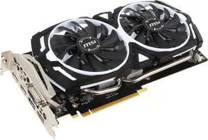 MSI GeForce GTX 1060 6GB GDDR5 PCI Express 3.0 x16 ATX Graphics Card GTX 1060 ARMOR 6G V1
