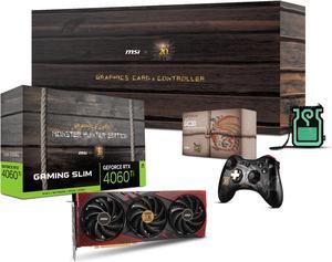 MSI Gaming GeForce RTX 4060 Ti 8GB GDDR6 PCI Express 4.0 x8 ATX Graphics Card RTX 4060 Ti 8G GAMING SLIM MONSTER HUNTER EDITION