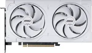 MSI Ventus GeForce RTX 5060 Ti 8GB GDDR7 PCI Express® Gen 5 x16 (uses x8) ATX Graphics Card RTX 5060 Ti 8G VENTUS 2X OC WHITE PLUS MSI Ventus GeForce RTX 5060 Ti 8GB GDDR7 PCI Express® Gen 5 x16 (uses x8) ATX Graphics Card RTX 5060 Ti 8G VENTUS 2X OC WHITE PLUS