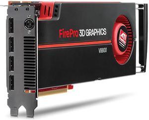 HP FirePro V8800 WL051AT 2GB 256-bit GDDR5 PCI Express 2.0 x16 CrossFire Supported Workstation Video Card