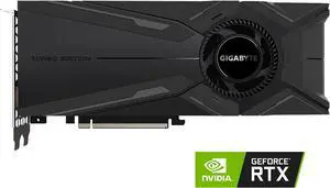 GIGABYTE GeForce RTX 2080 Ti DirectX 12 GV-N208TTURBO OC-11GC 11GB 352-Bit GDDR6 PCI Express 3.0 x16 ATX Video Card