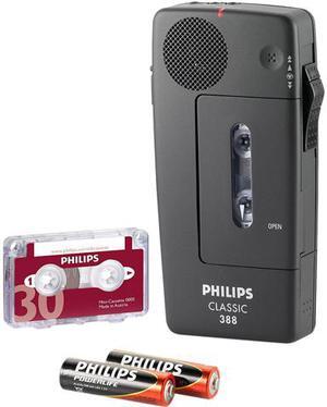 Philips LFH0388 Professional Pocket Memo Dictation Recorder, Black