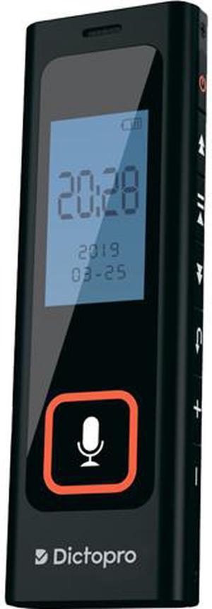 Tiny Digital Voice Activated Recorder By Dictopro - HQ Recording From Far Away, Record Lectures & Meetings, Sensitive Microphone, Automatic Noise Reduction, 582H Playback, Portable, Durable, USB, 8GB