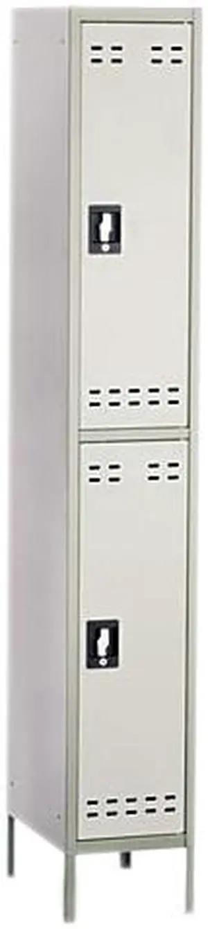 Safco Double-Tier Locker 12w x 18d x 78h Two-Tone Gray 5523GR