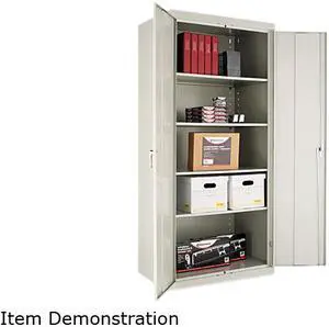 Alera Assembled 78" High Storage Cabinet w/Adjustable Shelves 36w x 24d Light Gray CM7824LG