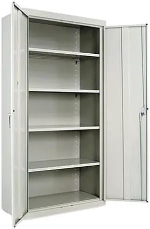 Alera ALE82107 Assembled 72" High Storage Cabinet, w/Adjustable Shelves, 36w x 18d, Light Gray
