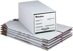 Universal Storage Box Drawer Files Letter Fiberboard 12" x 24" x 10" White 6