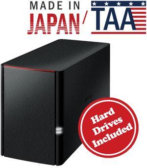 BUFFALO LinkStation SoHo 220 2-Bay Personal Cloud Office NAS 12TB (2x6TB) with Hard Drives Included
