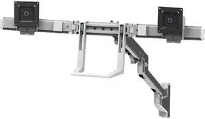 HX WALL DUAL MONITOR ARM POLISH
