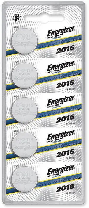 Energizer ECRN2016 Industrial Lithium CR2016 Coin Battery with Tear-Strip Packaging - 3V - 100/Box