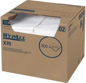 WypAll X70 Extended Use Foodservice Towels (05925) with Kimfresh Antimicrobial Treatment, White, 1 Box, 300 Sheets