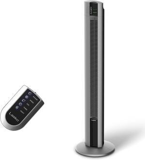 Lasko Tower Fan, Oscillating Performance, Remote Control, Nighttime Setting, Timer, 3 Speeds, High-Velocity Tower Fan, Room Fan for Bedroom or Office, 48" Gray, T48314