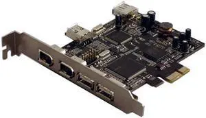 SYBA PCI-Express USB2.0 + 1394a FireWire Combo Card 8x ports Model SD-PEX-VT4E4I