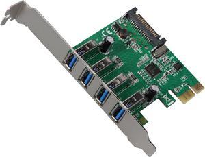 SYBA 4-Port USB 3.0 PCI-Express Card, x1, Revision 1.0; Renesas Chipset with Full & Low Profile Brackets Model SD-PEX20159