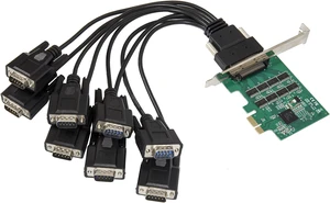 SYBA 8 Port DB9 Serial RS-232 PCI-e x1 Controller Card with Low Profile Bracket - SY-PEX15067 SYBA 8 Port DB9 Serial RS-232 PCI-e x1 Controller Card with Low Profile Bracket - SY-PEX15067