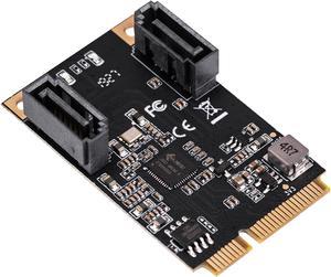 SYBA SI-MPE40150 2 Ports SATA III Full Height MiniPCIE Controller Card (Jmicro Chipset)