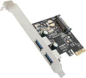 StarTech.com 2 Port PCI Express PCIe SuperSpeed USB 3.0 Controller Card w/ SATA Power Model PEXUSB3S23