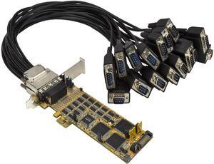 StarTech PEX16S550LP PCI Express Serial Card - 16 Port Low-Profile Serial Card - High-Speed PCIe Serial Adapter - Serial Controller DB9 RS232