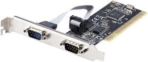 StarTech PCI2S5502 2-Port PCI RS232 Serial Adapter Card, Dual Serial DB9 Ports, Expansion/Controller Card, Windows/Linux, Standard/Low Profile