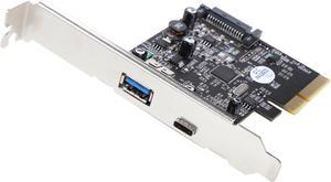 VANTEC 2-Port USB 3.1 Gen II Type A/C PCIe Host Card Model UGT-PC371AC