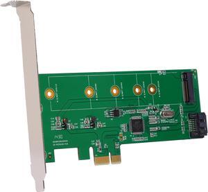 SYBA PCIe x1 to M.2(NGFF) + SATA 6G (HDD/SSD) with Standard & Low Profile Brackets Model SI-PEX50065