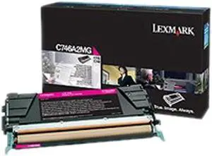 Lexmark - C746A2MG - Lexmark Toner Cartridge - Magenta - Laser - Standard Yield - 7000 Pages - 1 / Pack