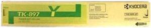 Yellow Toner Cartridge for Kyocera TK-897Y FS-C8520MFP, FS-C8525MFP, TASKalfa 205c, TASKalfa 255c, Genuine Kyocera Brand