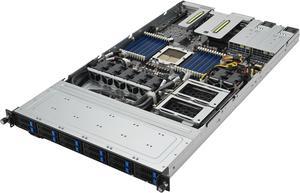 ASUS RS500A-E12-RS12U 1U server barebone, AMD EPYC™ 9004 single-processor 1U server that supports up to 24 DIMM, 16 NVMe, three PCIe® 5.0 slots, two M.2, OCP 3.0, two single-slot GPUs.