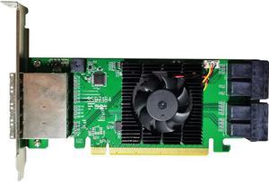 HighPoint SSD7184 PCI-Express 3.0 x16 Low Profile U.2 8-Channel Hybrid U.2 NVMe RAID Controller