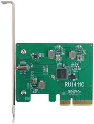 HighPoint RocketU 1411C Single-Port PCIe 3.0 x4 USB 3.2 20Gb/s Host Controller